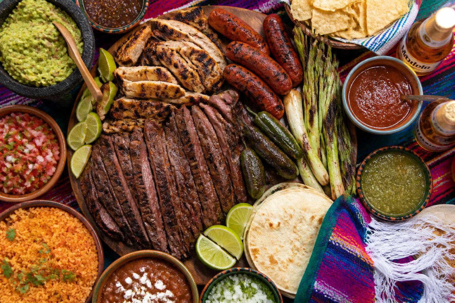 Carne asada cookout party platter